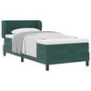 vidaXL Boxspringbett mit Matratze Dunkelgr&uuml;n 90 x 200 cm Samt