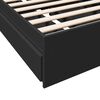 vidaXL Bettgestell mit Schubladen Schwarz 100x200 cm Holzwerkstoff