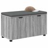 vidaXL Flurbank mit Kissen mit Speicher Graues Sonoma 80 x 46 x 46 cm