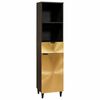 vidaXL Badezimmerschrank-Set 5 pcs Schwarz und Gold Massivholz Mango