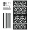 vidaXL Gartentor Schwarz 100x175 cm Stahlblatt-Design