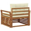 vidaXL Outdoor-Sofagarnitur Massives Akazienholz und Polyester Natur