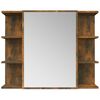 vidaXL Bad-Spiegelschrank R&auml;uchereiche 80x20,5x64 cm Holzwerkstoff