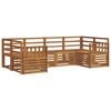 vidaXL Outdoor-Sofagarnitur 6 stk. Natur