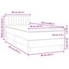 vidaXL Boxspringbett mit Matratze Dunkelgr&uuml;n 90x220 cm Samt