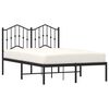 vidaXL Bettgestell mit Kopfteil Metall Schwarz 120x200 cm