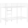 vidaXL Etagenbett ohne Matratze Wei&szlig; 90x200 cm Stahl