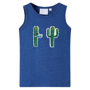 vidaXL Kinder-Tanktop Dunkelblau Melange 104