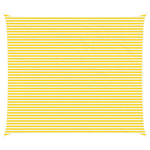 vidaXL Sonnensegel Gelb und Wei&szlig; 7 x 6 m 100 % Polyester Oxford