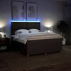 vidaXL Boxspringbett mit Matratze Dunkelbraun 200x200 cm Stoff
