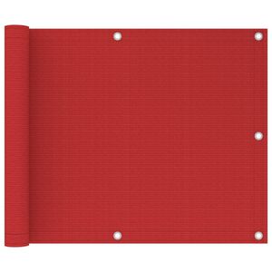 vidaXL Balkon-Sichtschutz Rot 75x300 cm HDPE