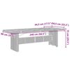 vidaXL Garten Essgruppe 9 pcs Grau Poly-Rattan