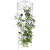 vidaXL Gartenzaun 3 pcs Schwarz 110,5 x 42,5 cm Stahl