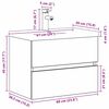 vidaXL Waschbeckenunterschrank Schwarz Eichen-Optik 60 x 39 x 62 cm