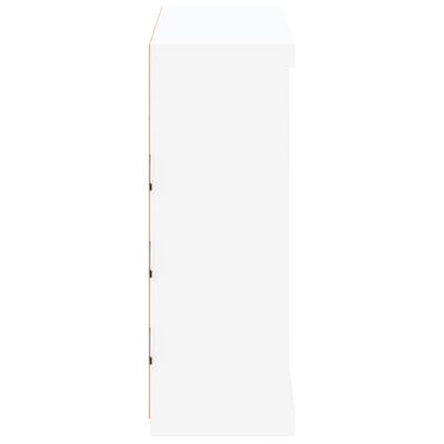 vidaXL Sideboard mit LED-Leuchten Weiß 81x37x100 cm