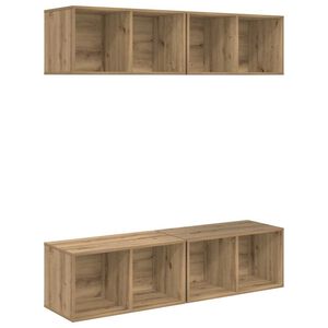 vidaXL TV-Schrankset 4 stk. Artisan-Eiche Holzwerkstoff