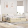 vidaXL Ottoman-Bett mit Matratze Creme 180x200 cm Stoff