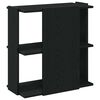 vidaXL B&uuml;cherregal 3 B&ouml;den Schwarz 60x30x60 cm Holzwerkstoff