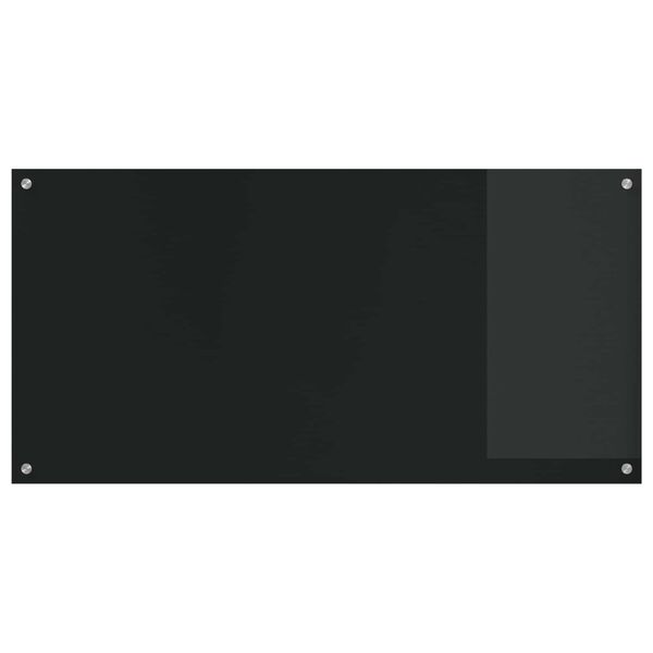 vidaXL K&uuml;chenr&uuml;ckwand Schwarz 120 x 60 x 0,6 cm Geh&auml;rtetes Glas