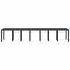 vidaXL Gartentisch Anthrazit 400 x 100 x 73 cm Poly-Rattan