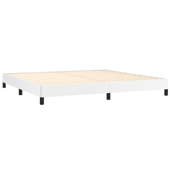 vidaXL Bettgestell Wei&szlig; 200x200 cm Kunstleder