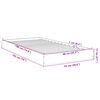vidaXL Bettgestell ohne Matratze Braun Eiche 90x190 cm Holzwerkstoff