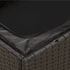 vidaXL Gartenstuhl ohne Armlehnen mit Kissen Schwarz Poly Rattan