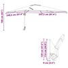 vidaXL Garten-Sonnenschirm Anthrazit 248,5 x 247,5 x 160 cm