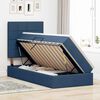 vidaXL Bett mit Stauraum und LED mit LED Blau 90 x 190 cm Polyester