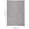 vidaXL Outdoor-Teppich Flachgewebe 160x230 cm Braun und Blau