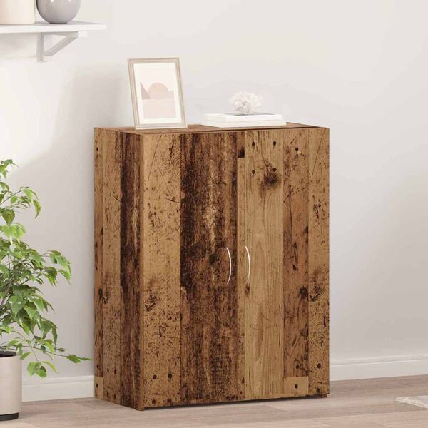 vidaXL B&uuml;roschrank mit Regal Schwarz Eichen-Optik 70 x 32 x 77.5 cm