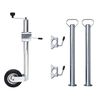 vidaXL St&uuml;tzrad 60 mm mit 2 St&uuml;tzrohren und 3 Klemmen