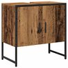 vidaXL Badezimmerm&ouml;bel-Set Wandmontiert 2 pcs Braun Holzwerkstoff