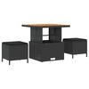 vidaXL Gartensofa-set mit Kissen 9 pcs Schwarz Poly Rattan