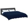 vidaXL Ganzjahresbettdecke Dunkelblau 200 x 200 cm Mikrofaser