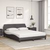 vidaXL Bett mit Matratze "Dover" Grau 160x200 cm Kunstleder