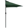 vidaXL Garten-Sonnenschirm Gr&uuml;n 294 x 150 x 224 cm Polyester und Stahl