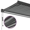 vidaXL Markise Einziehbar Anthrazit & Wei&szlig; 3,5x2,5 m Stoff & Aluminium