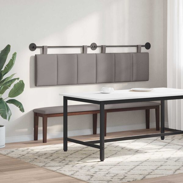 vidaXL H&auml;ngevorderseite Wandmontiert Taupe 190 x 55 x 5 cm Stoff