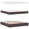 vidaXL Ottoman-Bett mit Matratze & LEDs Dunkelbraun 180x200 cm Stoff