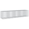 vidaXL Gabione mit Deckel 450x100x100 cm Verzinktes Eisen