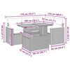 vidaXL 5-tlg. Garten-Sofagarnitur mit Kissen Grau Poly Rattan