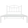 vidaXL Bettgestell mit Kopfteil Metall Wei&szlig; 107x203 cm