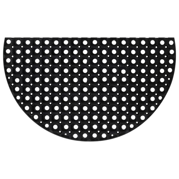 vidaXL Fu&szlig;matte Halbrund 45x75 cm Gummi