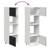 vidaXL K&uuml;chenschrank Schwarz Eichen-Optik 60 x 57 x 207 cm