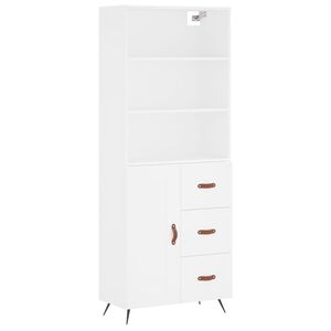 vidaXL Highboard Wei&szlig; 69,5x34x180 cm Holzwerkstoff