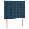 vidaXL Boxspringbett mit Matratze Dunkelblau 100x200 cm Samt