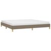 vidaXL Bettgestell ohne Matratze Taupe 200x200 cm Stoff