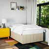 vidaXL Bettgestell ohne Matratze Creme 120x200 cm Stoff
