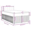 vidaXL Boxspringbett mit Matratze Blau 120x190 cm Stoff